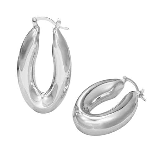 shaesbyシルバー 楕円形 フープピアス shaesbyシルバー 楕円形 フープピアス